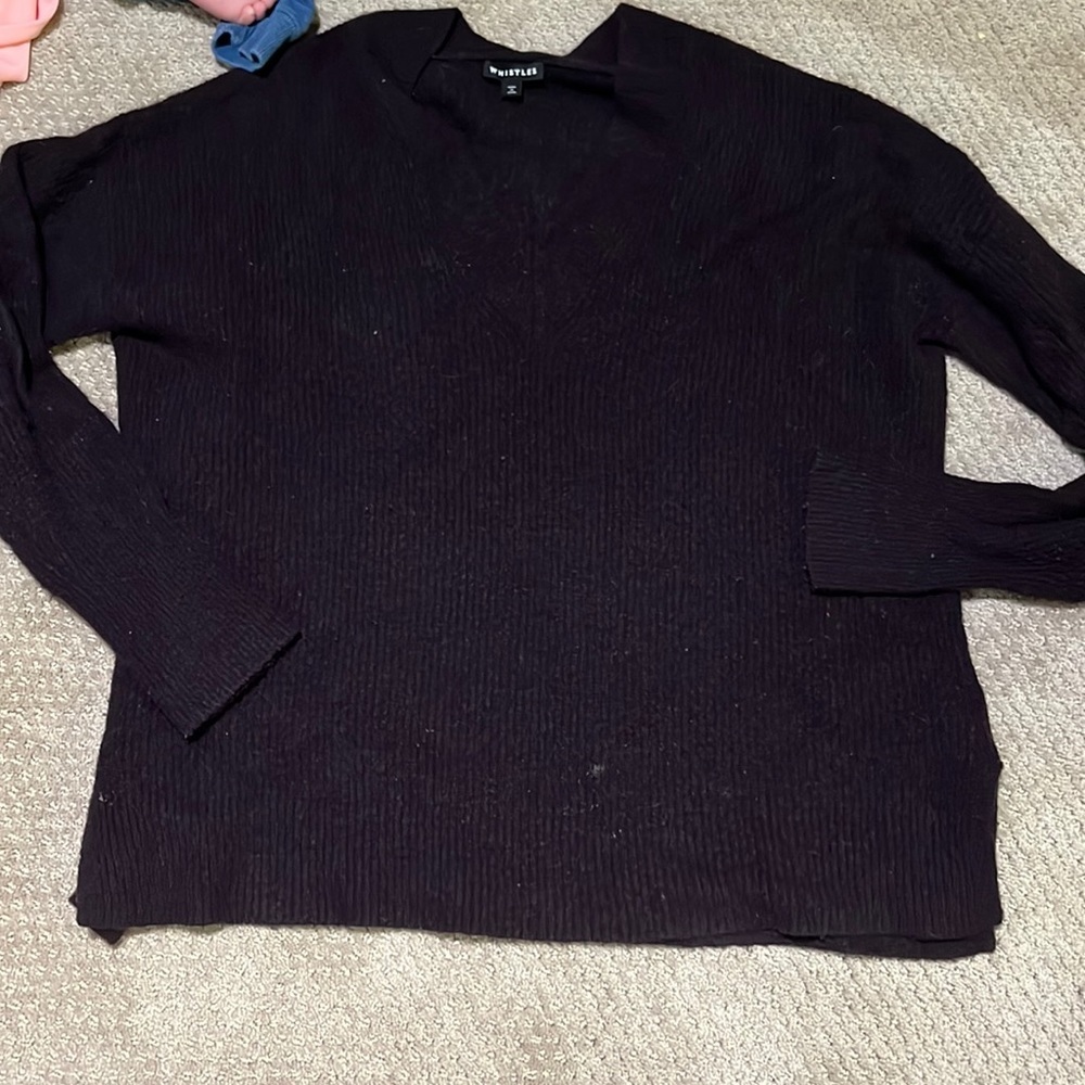 Whistles purple wool oversized sweater